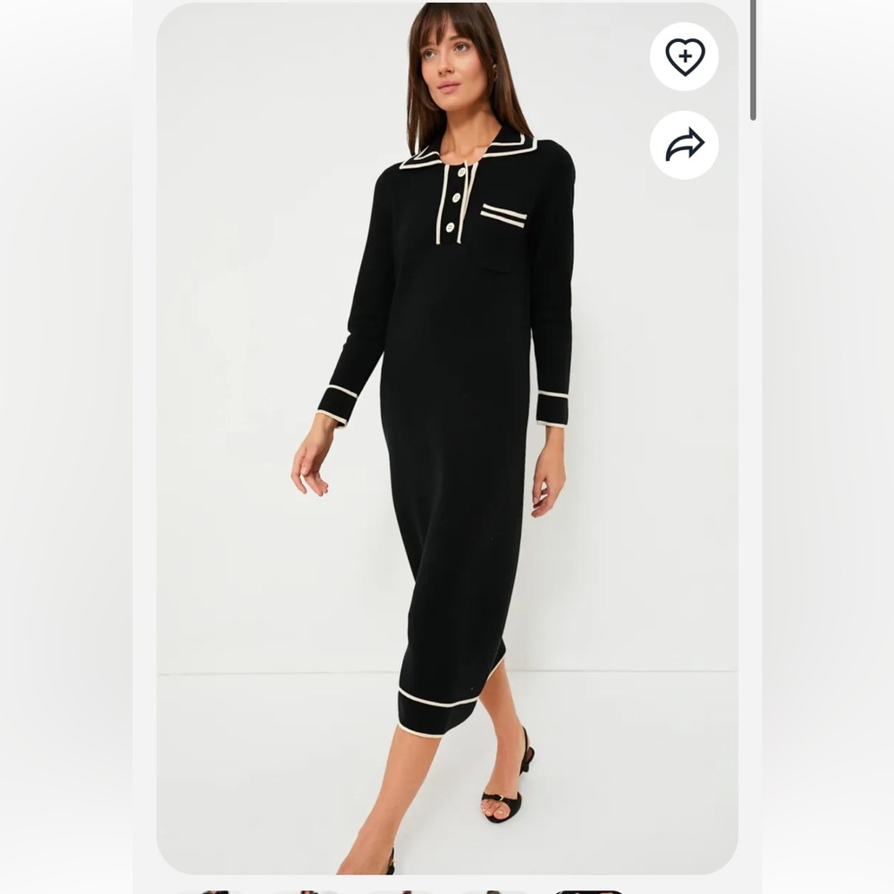 NWT Tuckernuck Black Eleonora Maxi Sweater Dress Sz XS